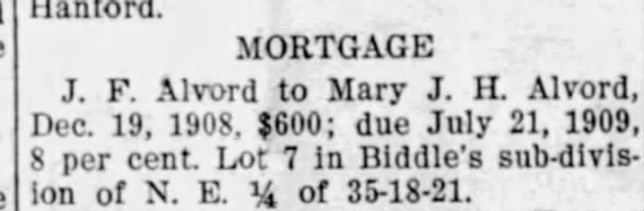Clipping from Hanford Kings County Sentinel